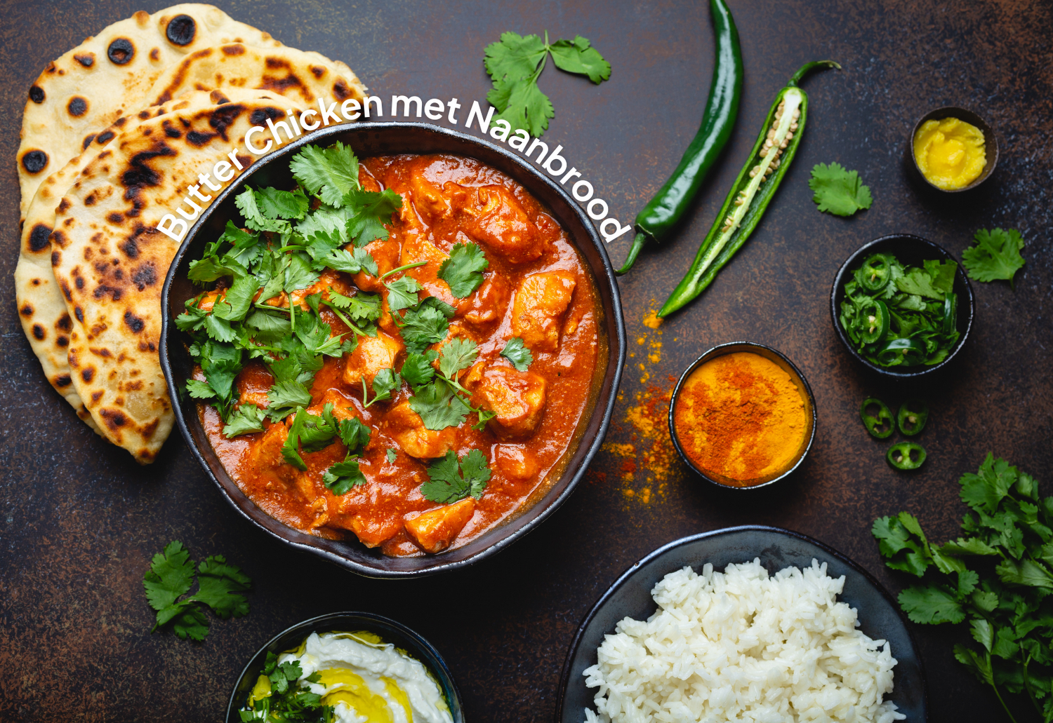 Butter Chicken met Naanbrood